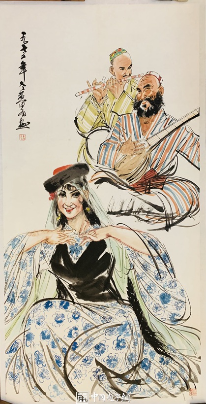 重磅收藏-现代著名画家黄胄先生【新疆维族舞】 - 中国题字网