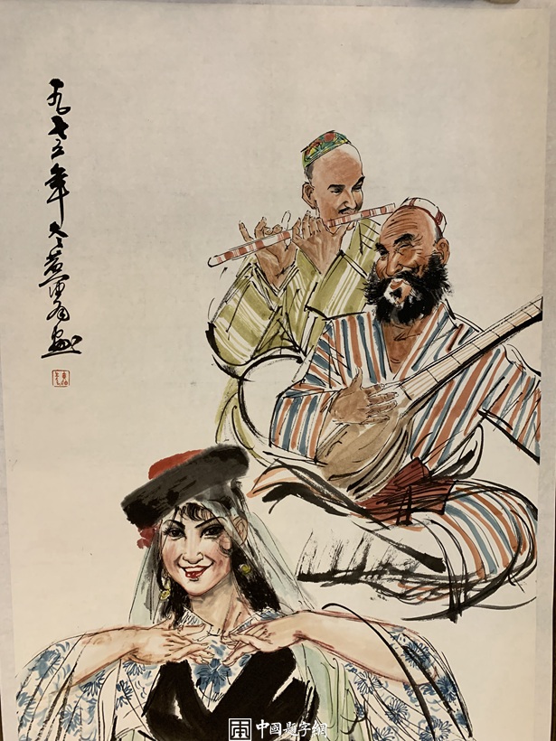 重磅收藏-现代著名画家黄胄先生【新疆维族舞】 - 中国题字网