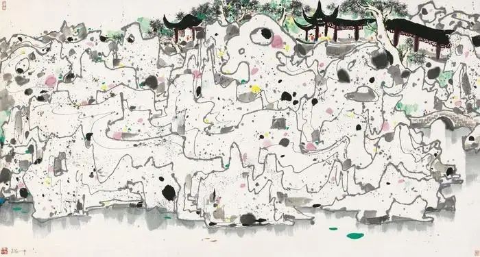 逾1.4亿元的吴冠中画作《狮子林》 牵着永不断线的乡愁 - 中国题字网