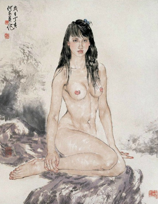 何家英作品 | 中国画女人体国画精品欣赏插图6中国题字网