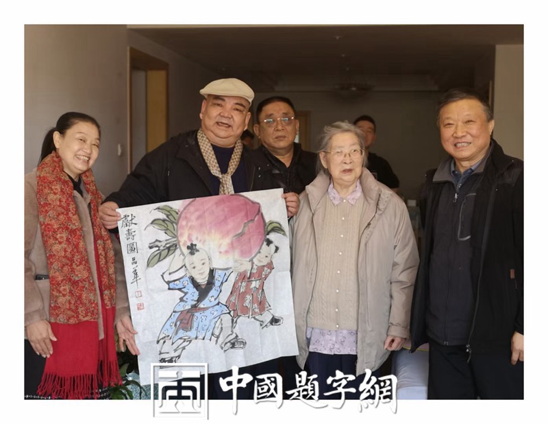 画家尹晶华创作毛主席画像敬赠主席后人插图5中国题字网