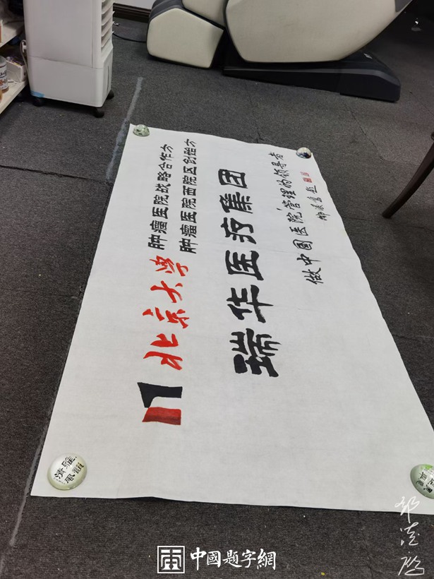 书法名家邓凌鹰为医疗机构题字《瑞华医疗集团》插图中国题字网
