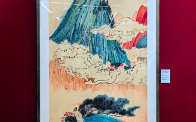 重磅收藏|著名书画家令狐伟鹏国画青绿山水《仙山云景图》缩略图中国题字网