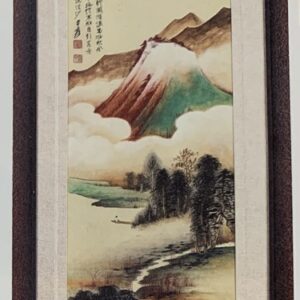 著名书画家张大千青绿山水精品国画【妾住长干近凤台】 | 中国题字网