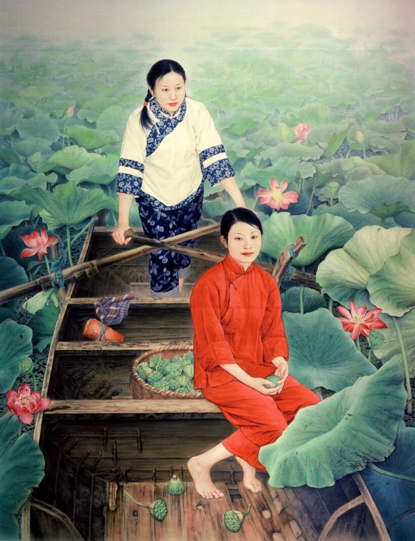 李乃蔚“单纯”画笔绘就人生百态，工笔画作尽显魅力深度｜作品定制插图5中国题字网