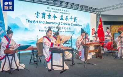 苏士澍出席2025年维也纳联合国中文日活动并题写会标【字贯古今 画承千载】缩略图中国题字网