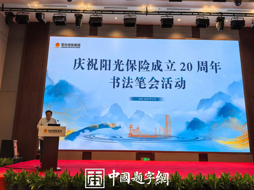 著名书法家张铜彦出席庆祝阳光保险成立20周年书法笔会活动插图3中国题字网