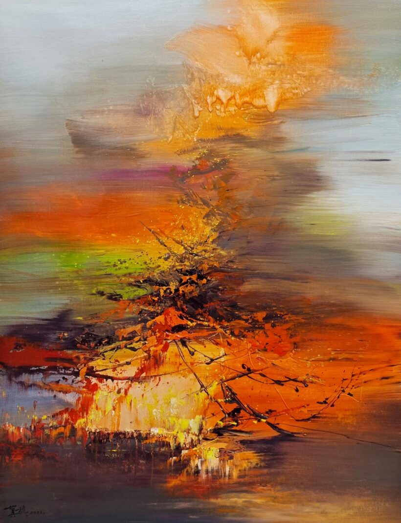 贺一珉.当代著名油画家｜东方色彩意象油画作品欣赏插图3中国题字网