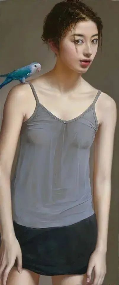 李贵君.著名油画家｜超写实人物油画艺术，细腻典雅插图8中国题字网