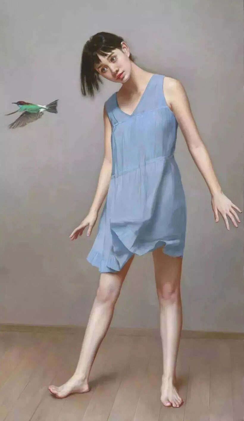 李贵君.著名油画家｜超写实人物油画艺术，细腻典雅插图13中国题字网