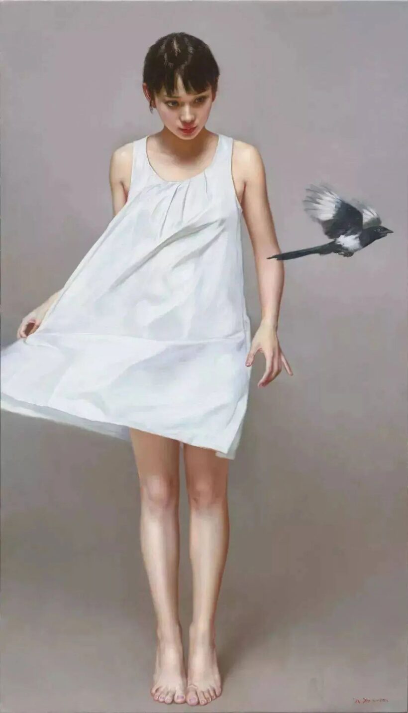 李贵君.著名油画家｜超写实人物油画艺术，细腻典雅插图15中国题字网