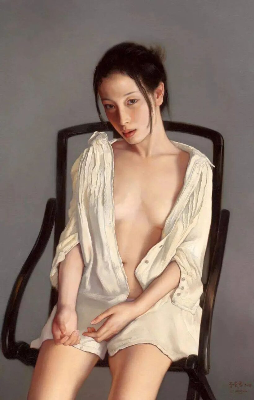 李贵君.著名油画家｜超写实人物油画艺术，细腻典雅插图16中国题字网