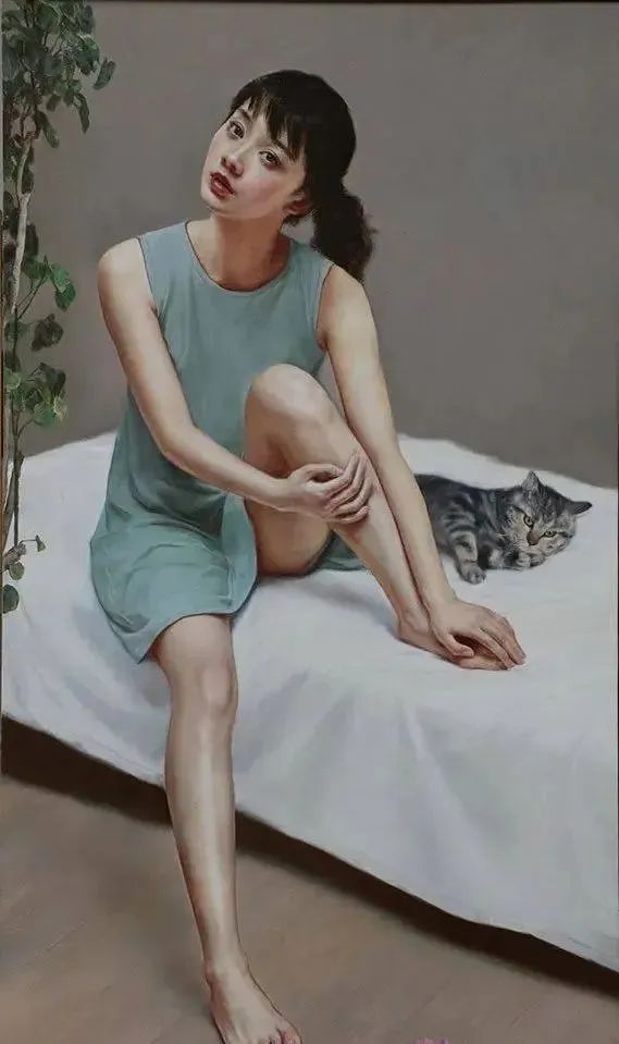 李贵君.著名油画家｜超写实人物油画艺术，细腻典雅插图25中国题字网