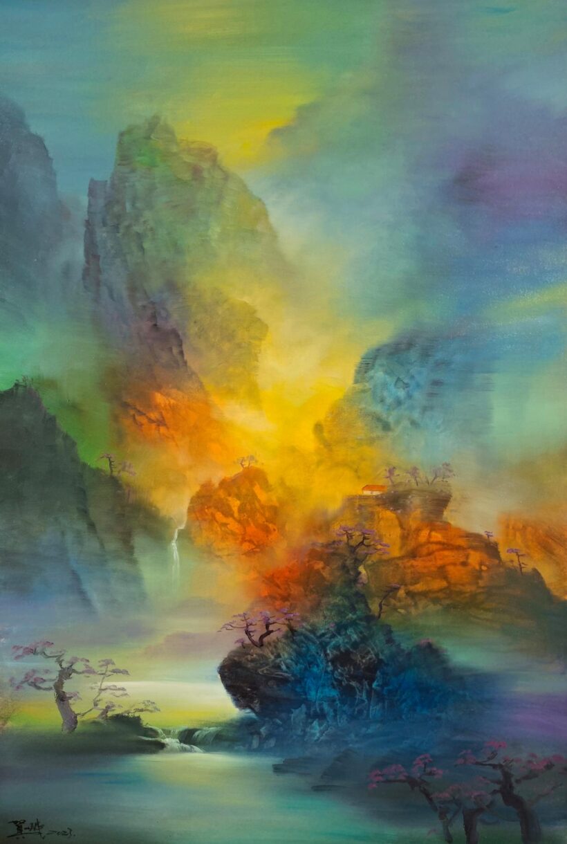 贺一珉.当代著名油画家｜东方色彩意象油画作品欣赏插图1中国题字网