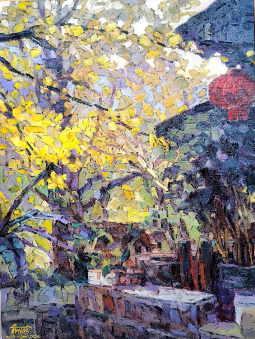 薛祥新.油画家｜写生深秋景致如诗如画醉人心插图2中国题字网
