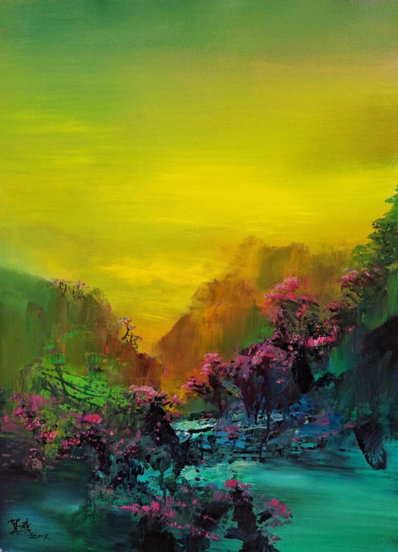贺一珉.当代著名油画家｜东方色彩意象油画作品欣赏插图2中国题字网