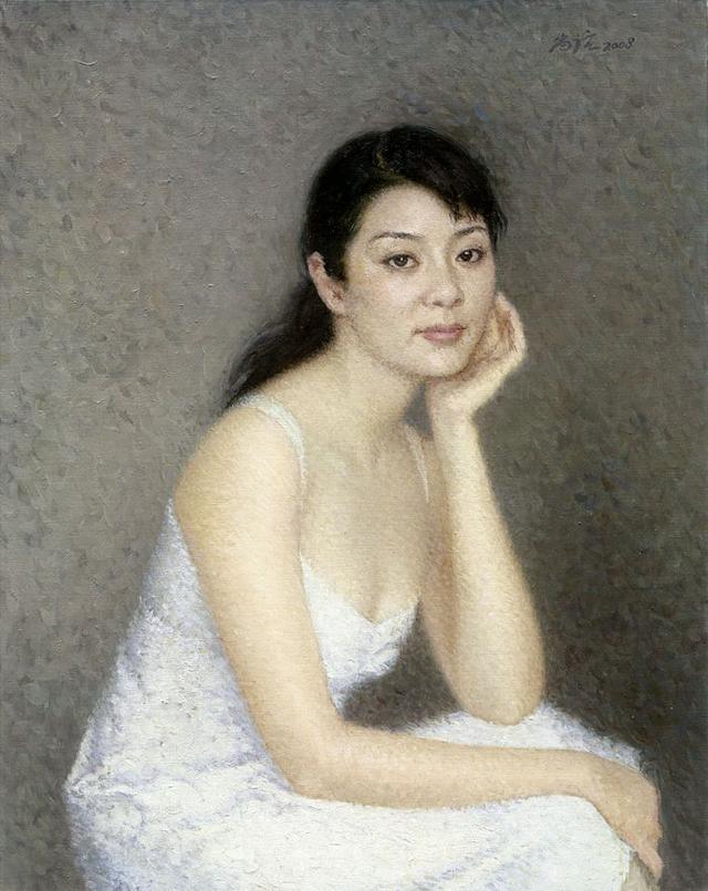 靳尚谊.当代著名油画家｜经典油画作品高清集锦插图4中国题字网