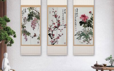 书画名家吴景砚为中国题字网藏友定制国画作品《富贵神仙》缩略图中国题字网