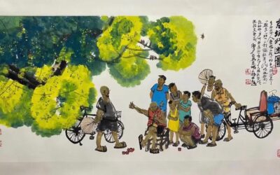 书画视频｜著名画家马海方北京民俗国画《京城戏迷图》缩略图中国题字网