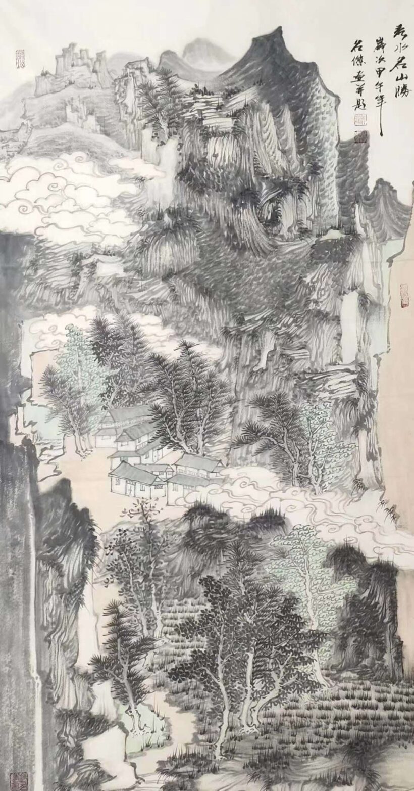 刘名杰.古典山水画气韵生动、魅力独特｜作品定制插图8中国题字网