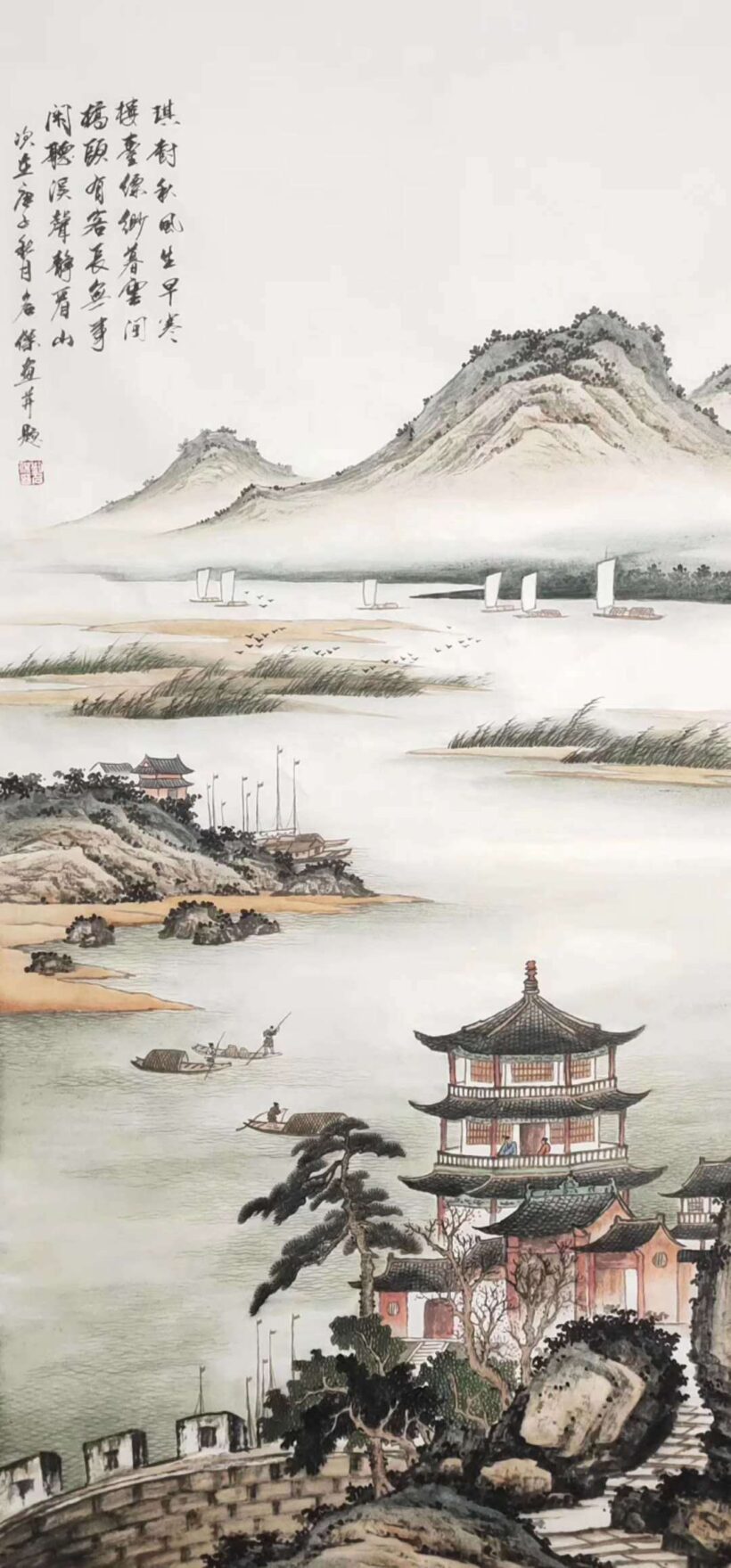 刘名杰.古典山水画气韵生动、魅力独特｜作品定制插图14中国题字网