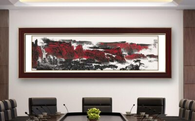 书画名家郭红星精品山水画定制收藏【红山颂6】缩略图中国题字网