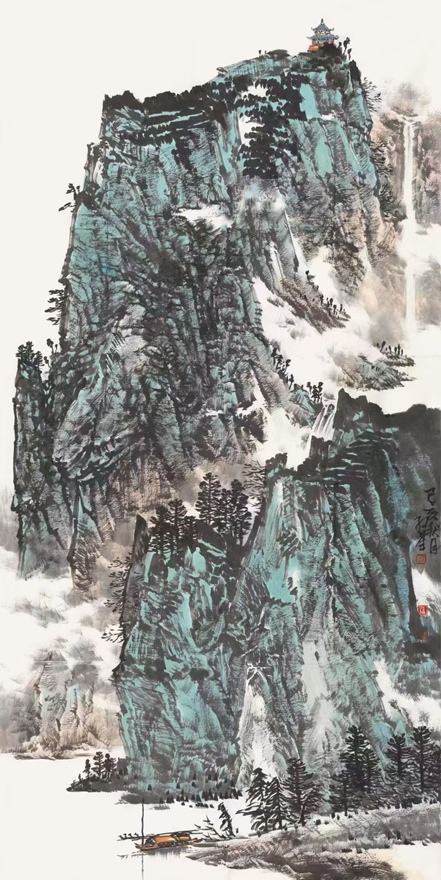 书画名家郭红星精品山水画定制收藏【峰峦叠翠】插图1中国题字网