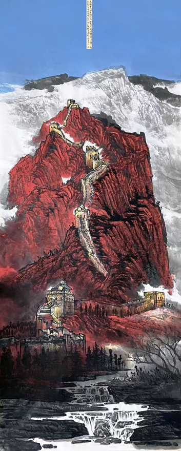 书画名家郭红星精品山水画定制收藏【红山长城颂】插图1中国题字网