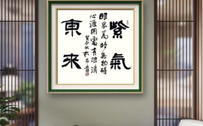 著名书法家何昌贵精品书法收藏【紫气东来】缩略图中国题字网