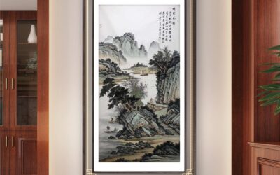 书画名家刘名杰古典山水画定制收藏【秋溪听水】缩略图中国题字网