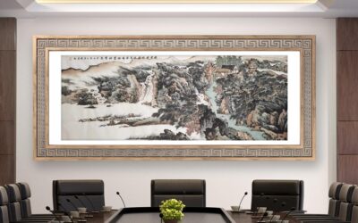 书画名家刘名杰古典山水画定制收藏【溪山雅韵】缩略图中国题字网