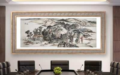 书画名家刘名杰古典山水画定制收藏【西溪幽居图】缩略图中国题字网
