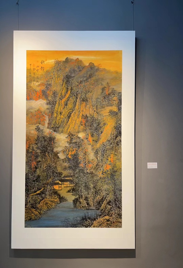 书画名家刘名杰古典山水画定制收藏【金色秋韵】插图1中国题字网