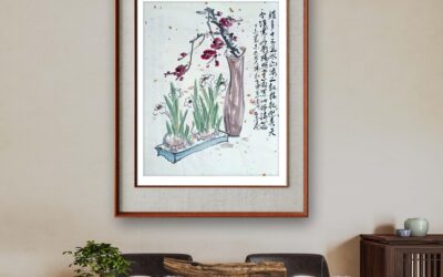 书画名家杨哲三精品花鸟画定制收藏【双清图】缩略图中国题字网
