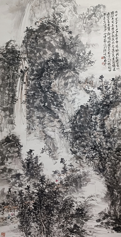 书画名家杨哲三精品山水画定制收藏【海龙屯城堡风光】插图1中国题字网