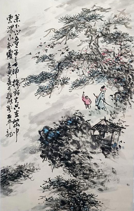 书画名家杨哲三精品山水画定制收藏【寻隐者不遇】插图1中国题字网