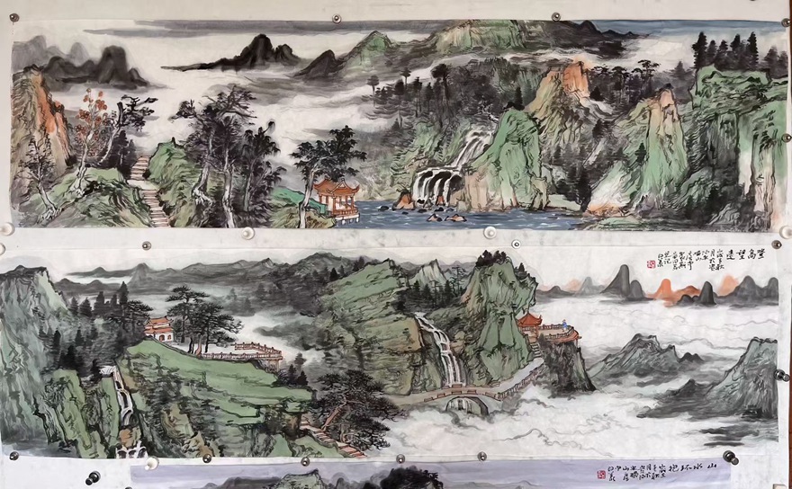 谭政义古今融合山水画《西部红岩图》｜作品定制收藏插图6中国题字网