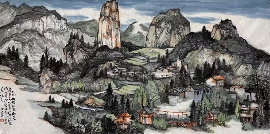 谭政义.古今融合而现代派风格明朗山水画｜作品定制插图9中国题字网
