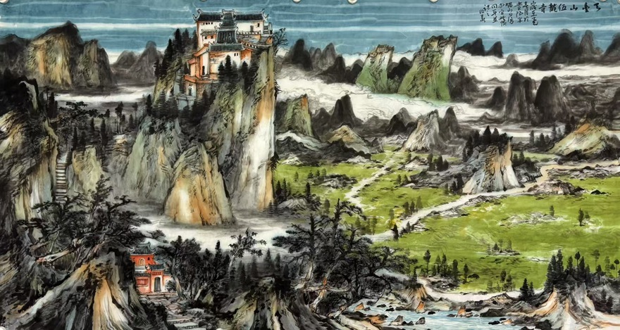 谭政义.古今融合而现代派风格明朗山水画｜作品定制插图12中国题字网