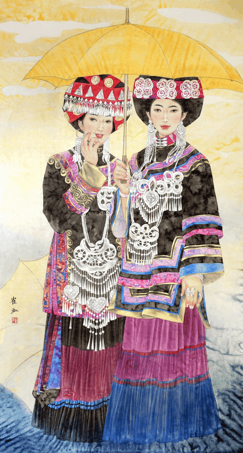 著名画家崔虹:工笔重彩细腻婉约|作品定制收藏插图4中国题字网 著名画家崔虹:工笔重彩细腻婉约|作品定制收藏插图4中国题字网