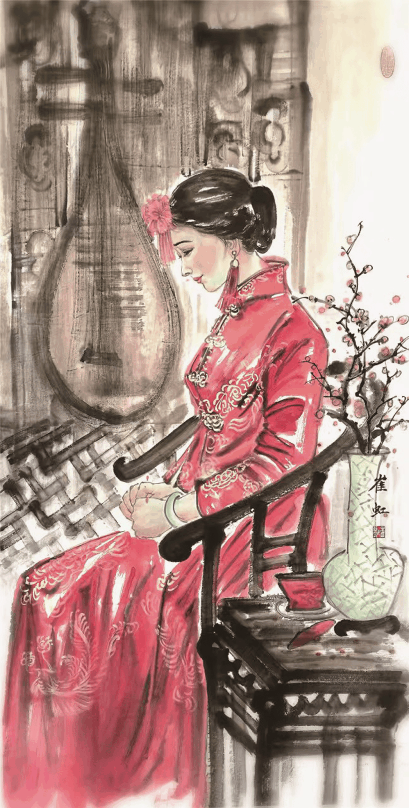 著名画家崔虹:工笔重彩细腻婉约|作品定制收藏插图9中国题字网 著名画家崔虹:工笔重彩细腻婉约|作品定制收藏插图9中国题字网