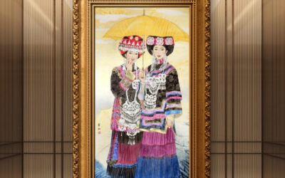 著名画家崔虹工笔重彩人物画《彝韵流芳》｜作品定制收藏缩略图中国题字网