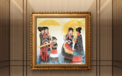 著名画家崔虹工笔重彩人物画【彝乡风韵】｜作品定制收藏缩略图中国题字网