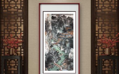 谭政义古今融合山水画《西部红岩图》｜作品定制收藏缩略图中国题字网