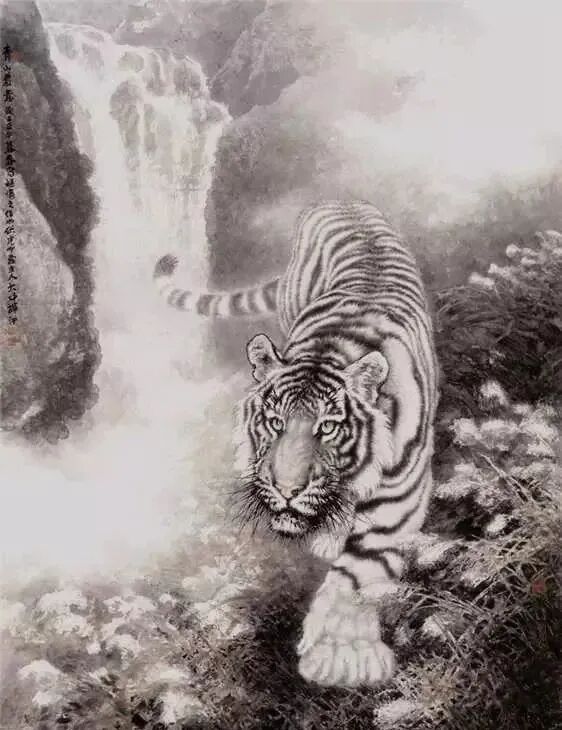 冯大中画虎“虎虎生威”｜中国传统国画作品大观插图19中国题字网