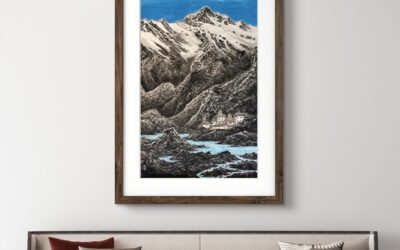 新居入伙送定制山水画，寓意人财两旺缩略图中国题字网