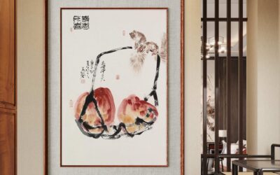 定制一幅寿桃题材的国画为长辈祝寿 传统题材新演绎缩略图中国题字网