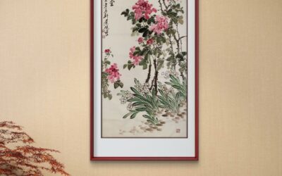 订婚宴伴手礼定制国画，龙凤呈祥国画烘托喜庆氛围缩略图中国题字网