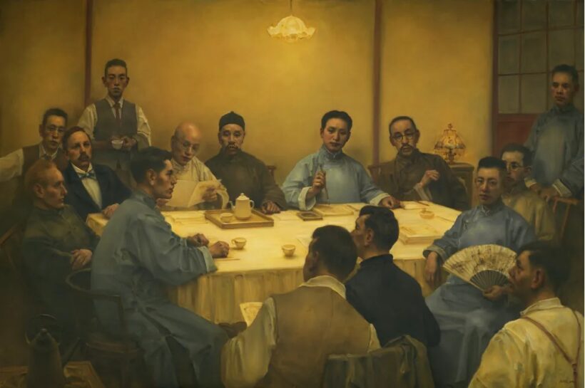 光辉历程 时代丹青——庆祝中国共产党成立105周年美术作品展在京开展插图4中国题字网