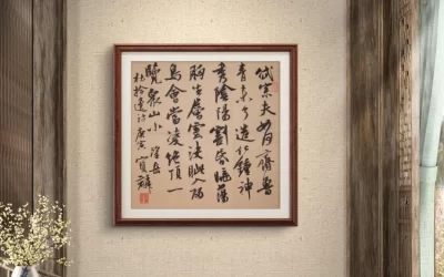 曹宝麟行书斗方录杜甫《望岳》诗